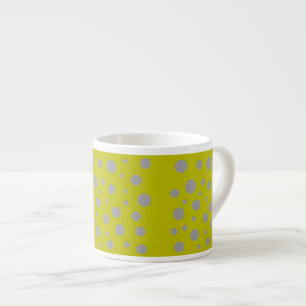 Xícara De Espresso Fundo Dourado com Pontos de Prata