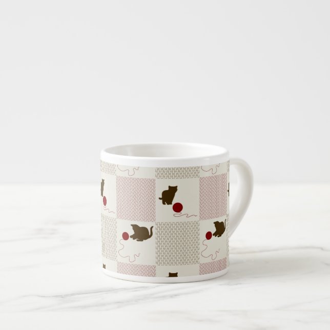 Xícara De Espresso Fundos dos gatinhos (Frente Esquerda)