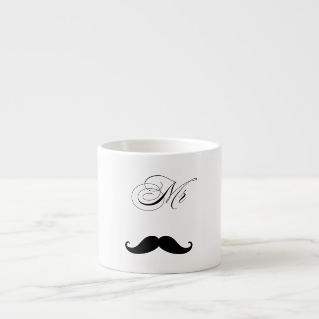 Xícara De Espresso Funny Mustache Valentine Mug (Frente)