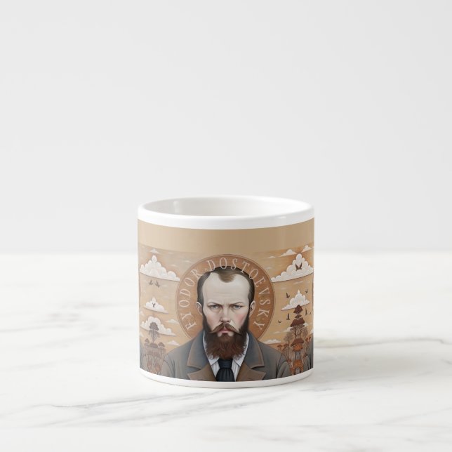 Xícara De Espresso Fyodor Dostoevsky, retrato Dostoyevsky Santo (Frente)