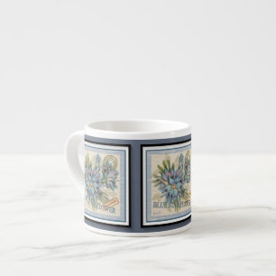 Xícara De Espresso G. Flor azul do Instituto de Criação