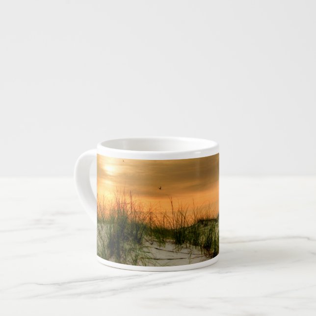 Xícara De Espresso Gaivotas no nascer do sol (Frente Esquerda)