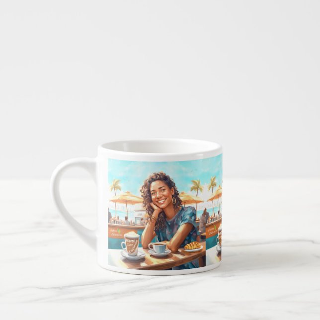 Xícara De Espresso Garota com café (Esquerda)