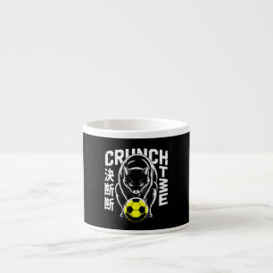 Xícara De Espresso Gato de Futebol Motivacional - Presente para Amant