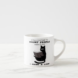 Xícara De Espresso GATO ENGRAÇADO, Ditos de Gato Negro Engraçado, Liv