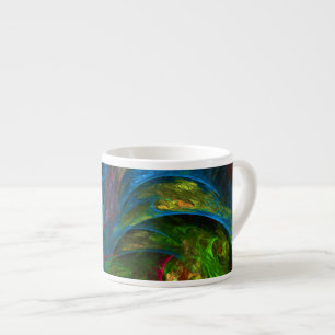 Xícara De Espresso Gênesis Blue Abstrato Art Espresso Mug