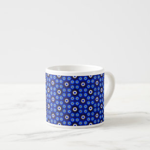 Xícara De Espresso Geometria Azul Místico