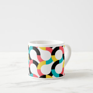 Xícara De Espresso Geométrica moderna colorida, moderna, moderna e al