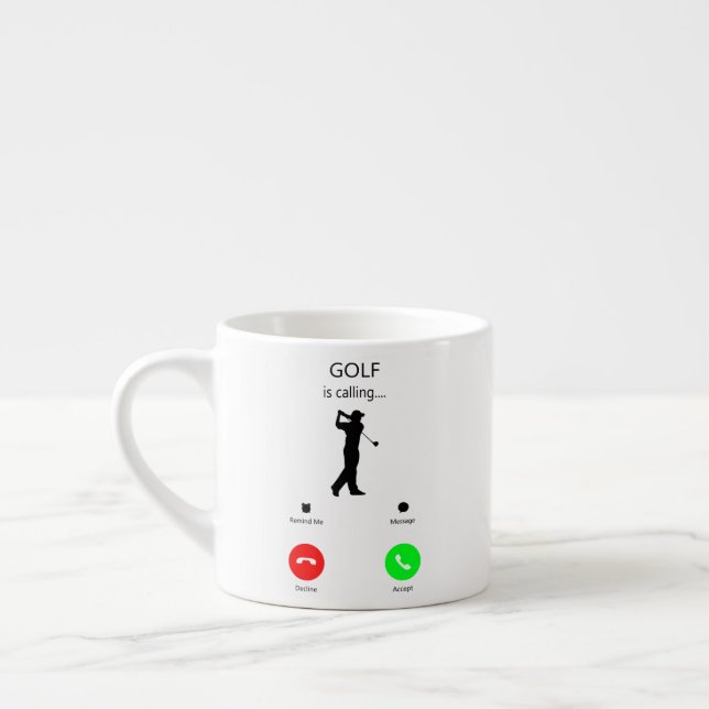 Xícara De Espresso Golfe Está Chamando, Presente Para Golfista, Prese (Esquerda)