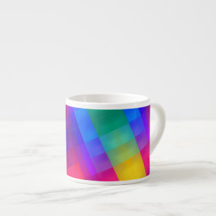 Xícara De Espresso Grade de Cores Vibrantes