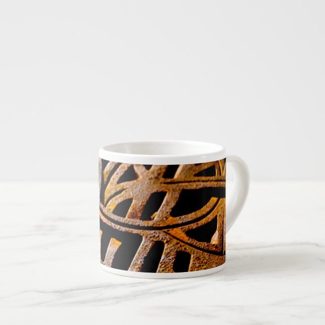 Xícara De Espresso Grelha Enferrujada (Frente Esquerda)