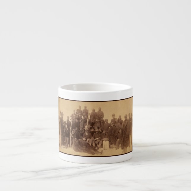 Xícara De Espresso Guerreiros de Buffalo: Cavalaria Negra Americana L (Frente)