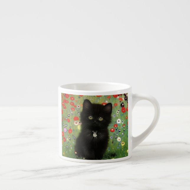 Xícara De Espresso Gustav Klimt Kitten (Direita)
