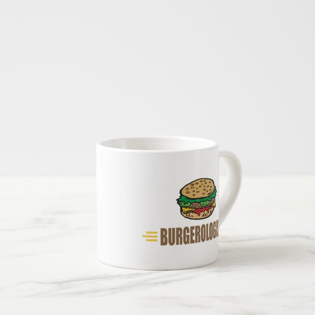 Xícara De Espresso Hamburger engraçado (Frente Esquerda)