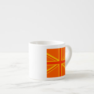 Xícara De Espresso Happy Orange Union Jack British Flag Swag