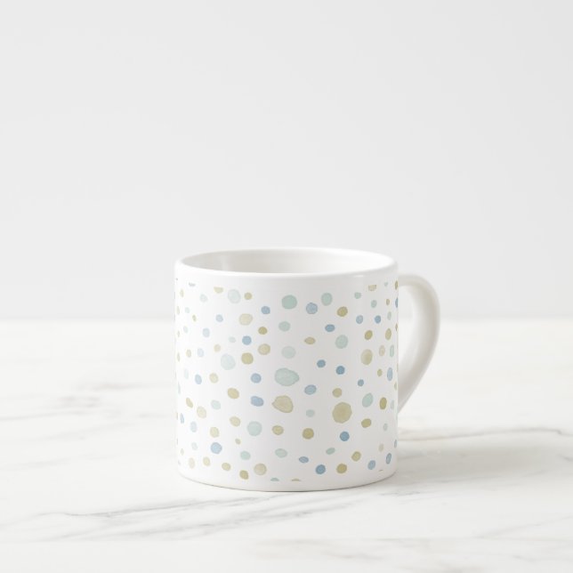 Xícara De Espresso Henry Confetti Watercolor Dots Espresso Mug (Frente Esquerda)