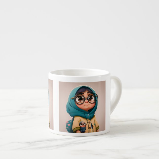 Xícara De Espresso Hijab Girl Espresso Mug (Frente Esquerda)