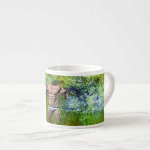 Xícara De Espresso Homem sexy muscular branco de SlipperyJoe, alto-fa