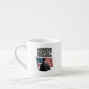 Xícara De Espresso Honrando Heroes Veteran Day Design Patriótico