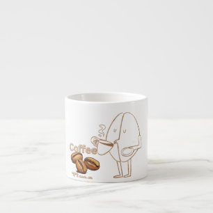 Xícara De Espresso Horário do Café - Ilustração do Bean Café Bonito