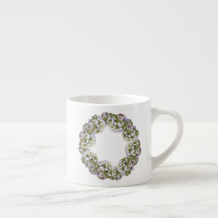 Xícara De Espresso Hydrangea Wreath