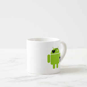Xícara De Espresso Ícone robô androide como pirata