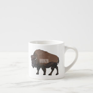 Xícara De Espresso Ilustração de desenho animado Bison