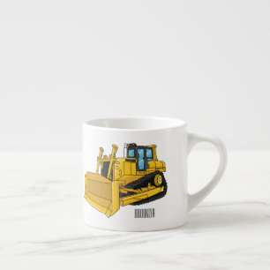 Xícara De Espresso Ilustração de desenho animado Bulldozer