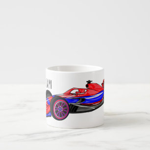 Xícara De Espresso Ilustração de desenho animado de automóveis de cor