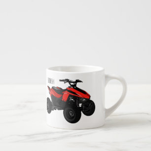 Xícara De Espresso Ilustração de desenho animado de bicicleta atv