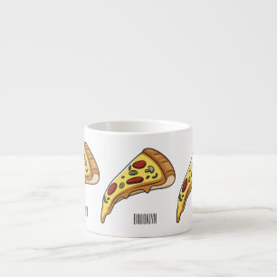 Xícara De Espresso Ilustração de desenho animado de pizza