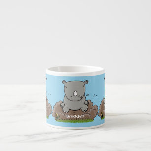 Xícara De Espresso Ilustração de desenho animado de um adorável bebê