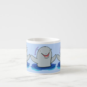 Xícara De Espresso Ilustração de desenho animado feliz e adorável