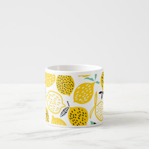 Xícara De Espresso Ilustração de Design de Lemon Summer Vintage