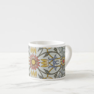 Xícara De Espresso Ilustração floral da flor do círculo de William