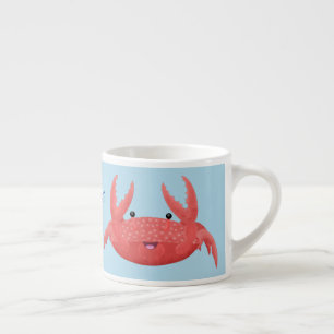 Xícara De Espresso Imagem de desenho animado de caranguejo vermelho-b