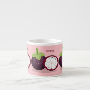 Xícara De Espresso Imagem de desenho animado roxo e bonito