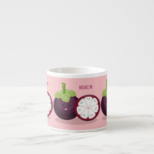 Xícara De Espresso Imagem de desenho animado roxo e bonito (Frente)