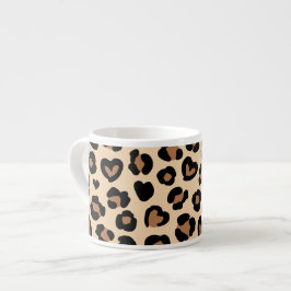 Xícara De Espresso Impressão Animal, Leopardo Castanho, Manchas de Ch