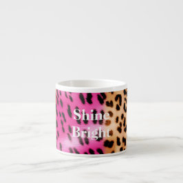 Xícara De Espresso Impressão de leopardo em ouro rosa