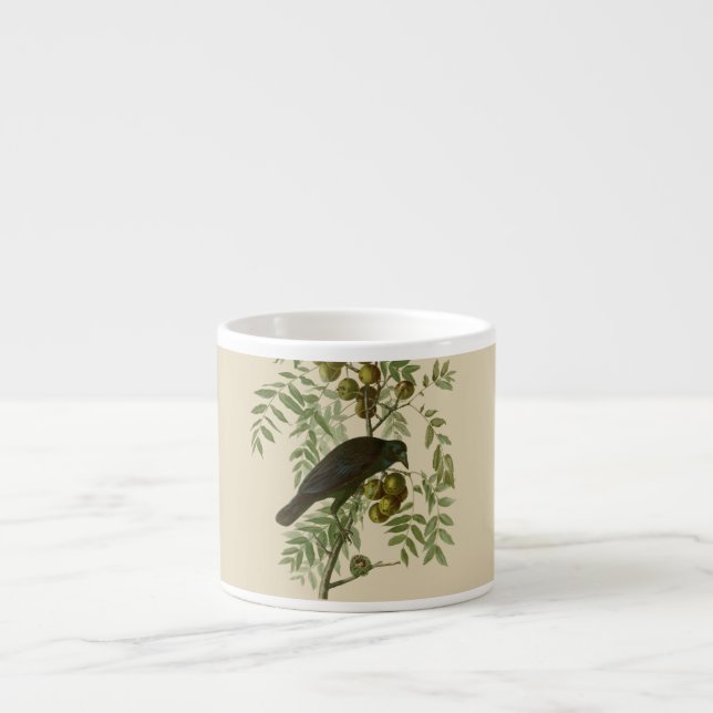 Xícara De Espresso Impressão de Pássaro do Gracal-Púrpura de Audubon  (Frente)