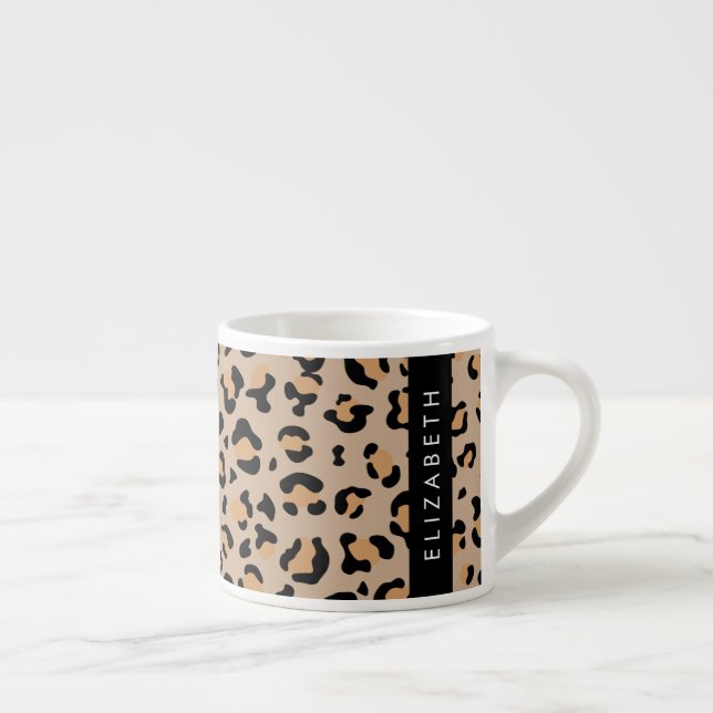 Xícara De Espresso Impressão Leopardo, Manchas, Leopardo Marrom, Seu  (Direita)