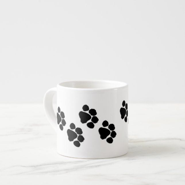 Xícara De Espresso Impressões animais da pata (Frente Esquerda)