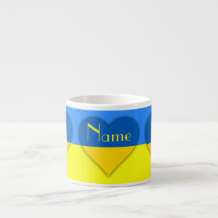 Xícara De Espresso Indicador da Ucrânia Blue Yellow Thunder_Cove