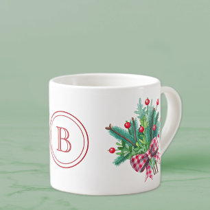 Xícara De Espresso Inicial, Aquarela Buquê de Frutas e Folhagens 6oz