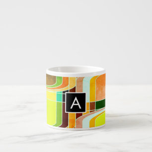 Xícara De Espresso Inspirado no Retro Colorido e Divertido