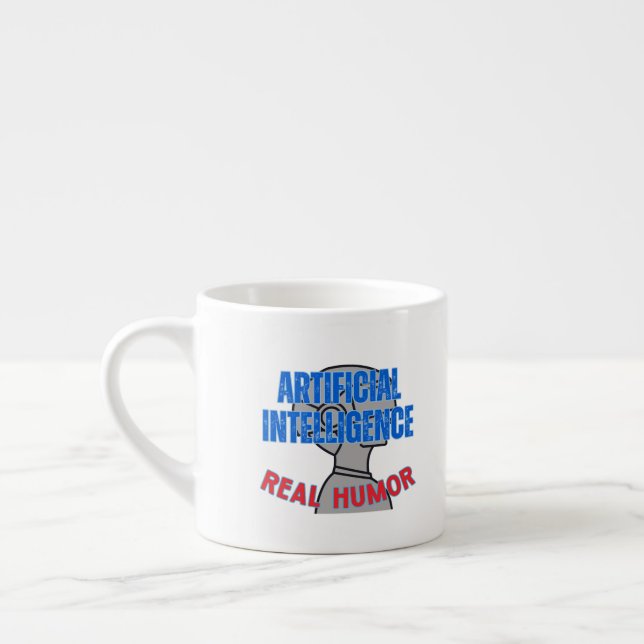 Xícara De Espresso Inteligência artificial, humor real.w Branco BG (Esquerda)