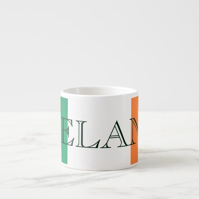Xícara De Espresso Irish Flag Ireland mugcn (Frente)