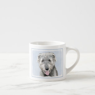 Xícara De Espresso Irish Wolfhound Painting - Cute Original Dog Art