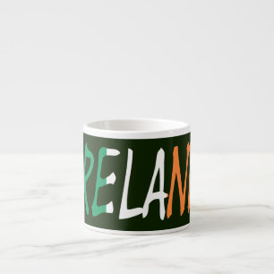 Xícara De Espresso Irlanda sobre a bandeira irlandesa Espresso Mug